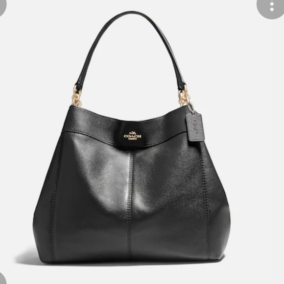 Coach Bags Coach Lexy Large Shoulder Bag Black Pebbled